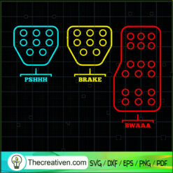 Subaru Pedal Diagram SVG, Signal Color SVG, Race SVG
