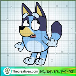 Cute Bluey Heeler SVG, Funny Cartoon SVG, Bluey SVG