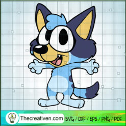 Bluey Fox SVG, Bluey Heeler SVG, Funny Cartoon SVG