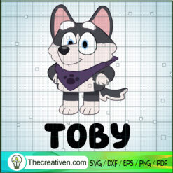 Bluey Toby SVG, Sadie SVG, Bluey Cartoon SVG