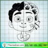 Luca Human Fish Half Face SVG, Luca SVG, Disney Cartoon SVG
