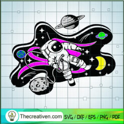 Colorful Astronaut SVG, Astronaut SVG, The Universe SVG
