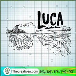 Luca On The Water SVG, Luca SVG, Disney Cartoon SVG