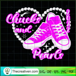Chucks And Pearls 2022 SVG, Pink Converse SVG, Trending SVG