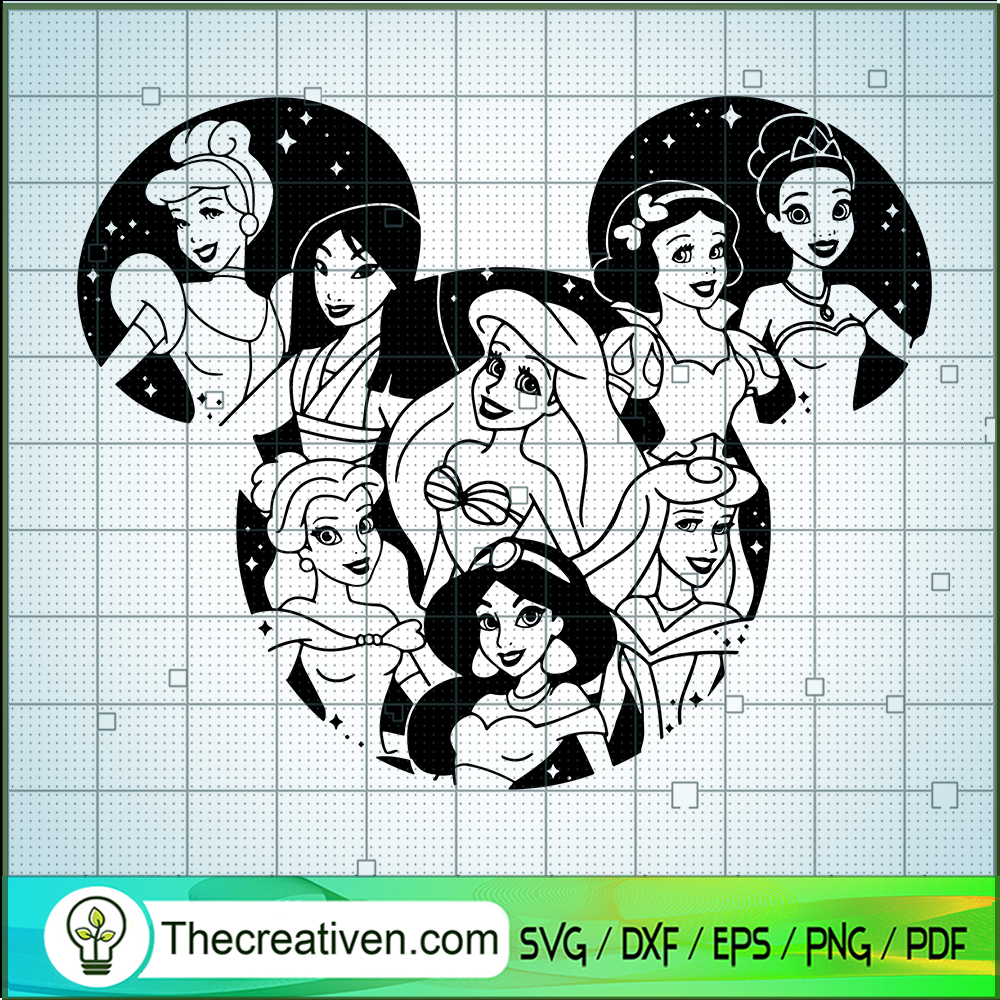 Disney Princess In Mickey SVG, Disney SVG, Disney Characters SVG 1 Disney Princess In Mickey SVG, Disney SVG, Disney Characters SVG