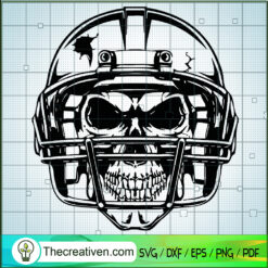 Skull Helmet SVG, Skull SVG, Scary SVG