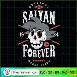 Saiyan 1984 Forever SVG, Original Dragon Ball SVG, Retro Saiyan SVG