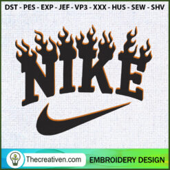Nike Fire Embroidery Designs Embroidery Design – Digital Download