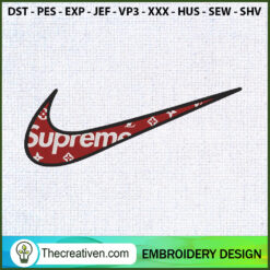 Nike x Supreme Embroidery Designs Embroidery Design – Digital Download