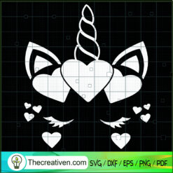 Unicorn Valentines SVG, Happy Valentines SVG, Valentine's Day SVG
