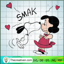 SMAK Snoopy SVG, Snoopy Valentine SVG, Happy Valentine SVG