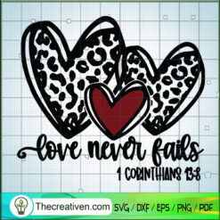 Love Never Fail 1 Corinthian SVG Cut File for Cricut