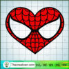 Spider-man Valentine Face SVG, Heart Face SVG, Happy Valentine SVG