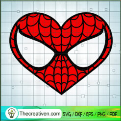 Spider-man Valentine Face SVG, Heart Face SVG, Happy Valentine SVG