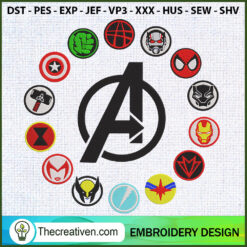 All Logo Avengers Embroidery Embroidery Design