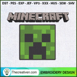 Minecraft Creeper Face Embro Embroidery Design