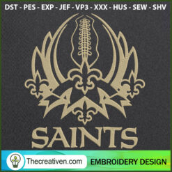 New Orleans Saints Logo Embr Embroidery Design