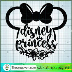 Disney Princess Minnie SVG, Minnie Mouse SVG, Walt Disney SVG