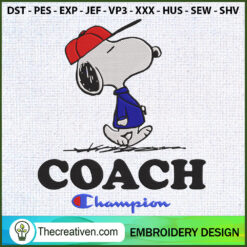 Coach Champion Snoopy Embroi Embroidery Design