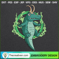 Crocodile Loki Embroidery Designs Embroidery Design – Digital Download