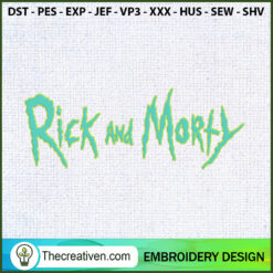 Rick And Morty Logo Embroide Embroidery Design