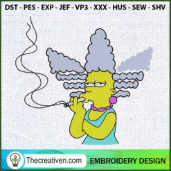 Marge Simpson Smoke Adidas H Embroidery Design