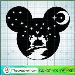 Mickey Kiss Minnie SVG, Disney Mickey Head SVG, Disney Couple SVG