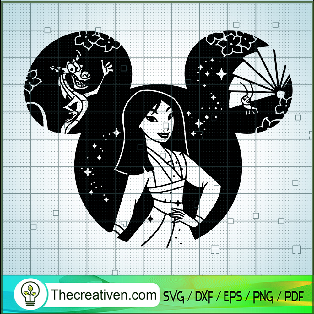 Mickey Head Disney Mulan SVG, Mulan SVG, Disney Princess SVG 1 Mickey Head Disney Mulan SVG, Mulan SVG, Disney Princess SVG