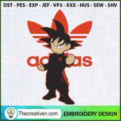 Goku Logo Adidas Embroidery  Embroidery Design