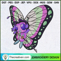 Kanae X Butterfree Embroider Embroidery Design