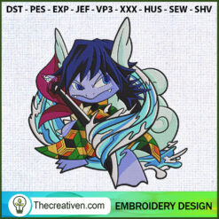 Giyu X Wartortle Embroidery  Embroidery Design