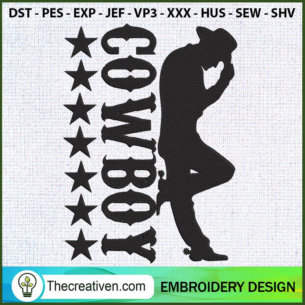 Cowboy Five Star Embroidery Embroidery Design 1 Cowboy Five Star Embroidery Embroidery Design
