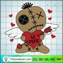 Be Mine Voodoo Doll SVG, Anti Valentine SVG, Valentine Day SVG