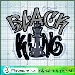 Black King SVG, Chess Pieces SVG, King SVG