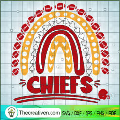 Kansas City Chiefs Rainbow SVG Cut File for Cricut & Silhouette