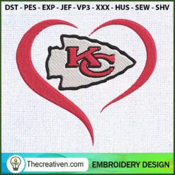Heart KC Embroidery Designs Embroidery Design – Digital Download