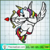 Cupid Unicorn SVG, Colorful Unicorn SVG, Valentine SVG