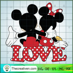 Disney Valentines Mickey Min SVG Cut File for Cricut