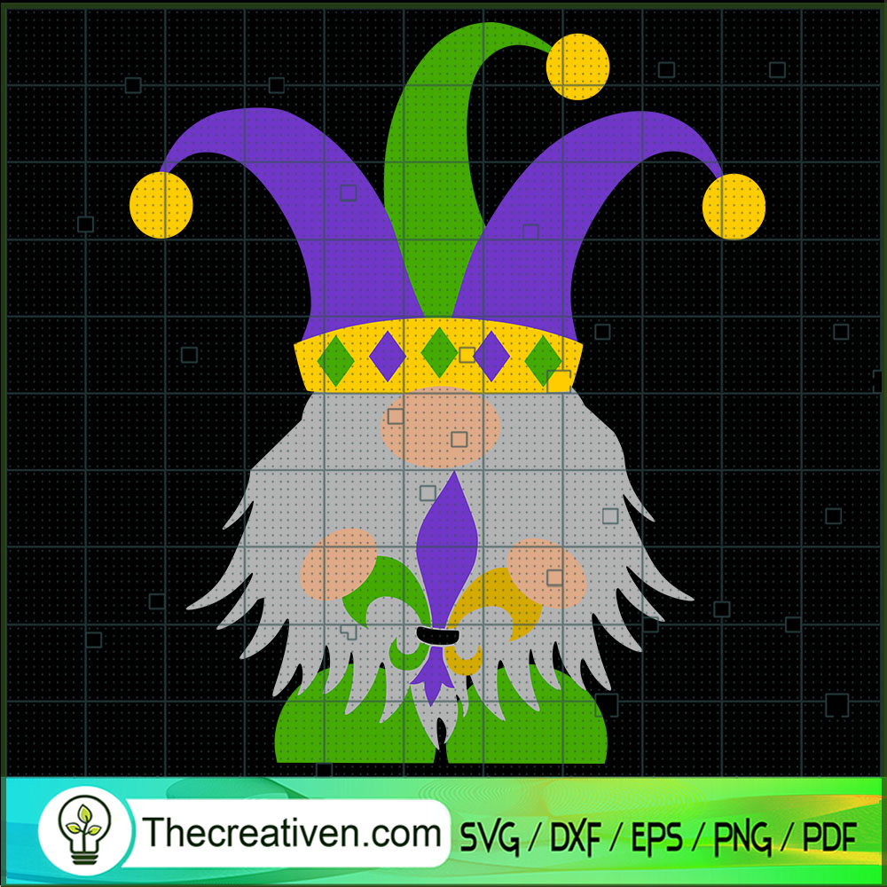 Gnome Mardi Gras SVG, Mardi Gras SVG, Gnomes SVG 1 Gnome Mardi Gras SVG, Mardi Gras SVG, Gnomes SVG