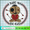 I Hate You The Least SVG, Voodoo Doll SVG, Anti Valentine SVG