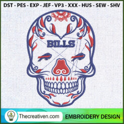 Skull Buffalo Bills Embroide Embroidery Design