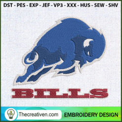 Logo Buffalo Blue Bills Embr Embroidery Design