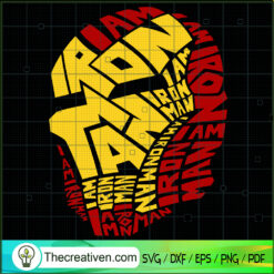 Iron Man Head SVG, Marvel SVG, Avengers Team SVG