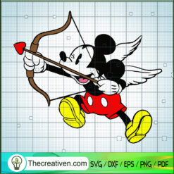 Mickey Cupid SVG, Mickey Valentines SVG, Funny Valentines SVG