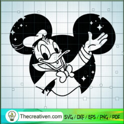 Donald Duck Mickey Head SVG, Donald Duck SVG, Disney Characters SVG