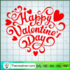 Happy Valentine's Day SVG, Red Heart SVG, Valentine Quotes SVG