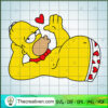 Homer Simpson Love SVG, Homer Valentine's Day SVG, The Simpson SVG