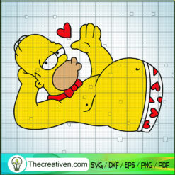 Homer Simpson Love SVG, Homer Valentine's Day SVG, The Simpson SVG