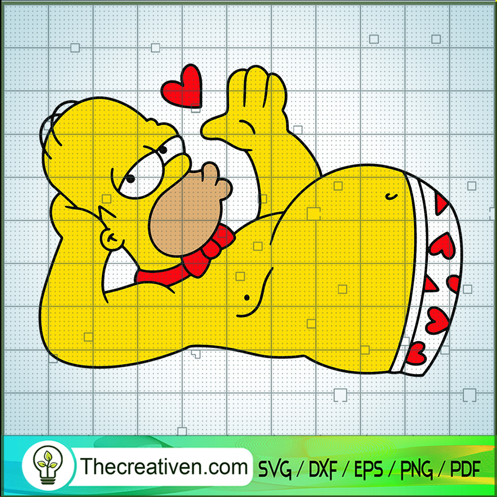 Homer Simpson Love SVG, Homer Valentine's Day SVG, The Simpson SVG 1 Homer Simpson Love SVG, Homer Valentine's Day SVG, The Simpson SVG