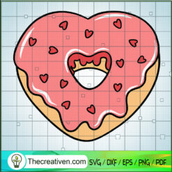 Donut Heart SVG, Heart SVG, Love Valentine's Day SVG